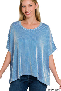 Zenana Ribbed Staple Top