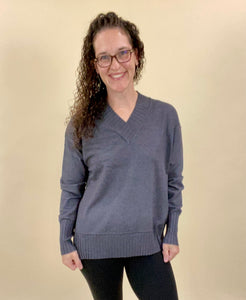 Slip Into Comfort Charcoal Sweater