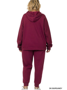 Burgundy Hoodie & Jogger Sweatpant Set