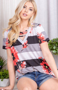 Coral Bloom Top