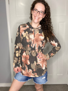 Autumn Floral French Terry Hoodie