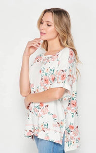 Fabulous Florals Ivory Pullover