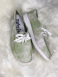 Gypsy Jazz Iris Slip-Ons - MINT TIE DYE