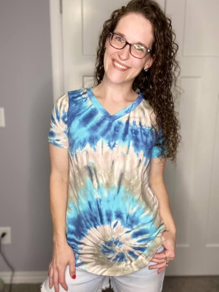 Ocean Blue Tie Dye Top