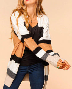 Ashley Textured Color Block Cardigan