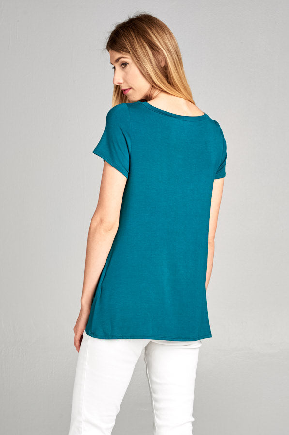 Emerald City Button Detail Top