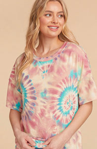 Rainbow Swirl Tie Dye Top