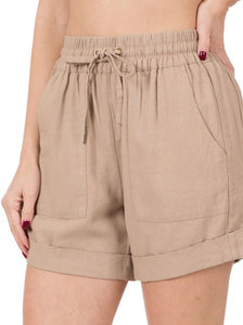 Linen Drawstring Shorts