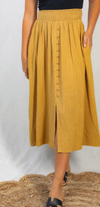 Sweet Sunshine Pinstripe Midi Skirt