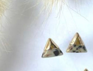 Jasper Triangle Stone Stud