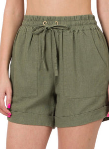 Linen Drawstring Shorts