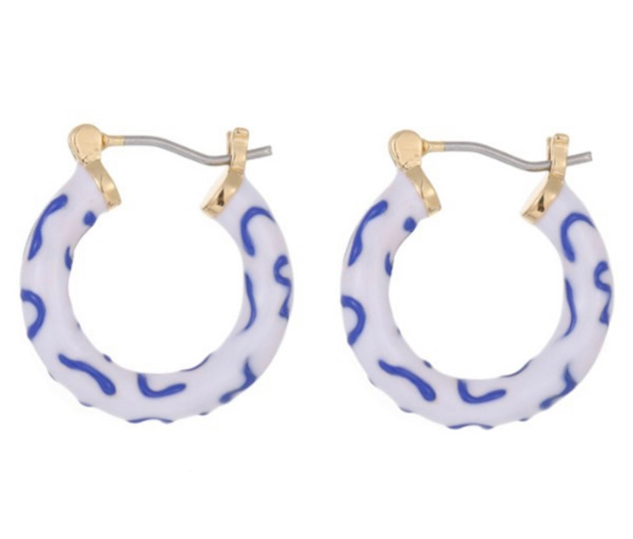 Indigo Smoke Enamel Hoops