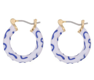 Indigo Smoke Enamel Hoops