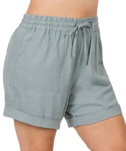 Linen Drawstring Shorts