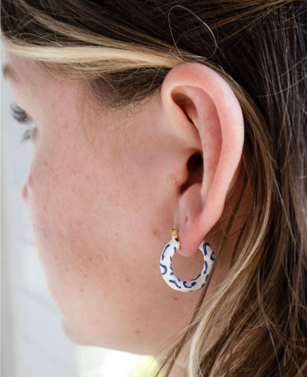 Indigo Smoke Enamel Hoops